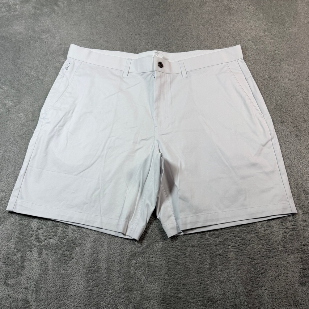 Fabletics High Side Chino Shorts Men 38 White 8" Stretch Casual Performance Golf